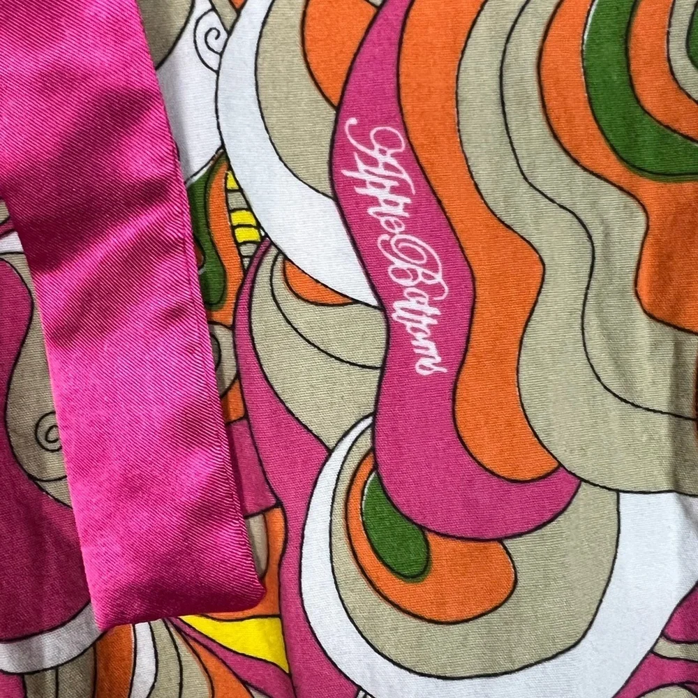 Vintage Apple Bottoms Pink & Orange Retro Swirl Pants Size Medium